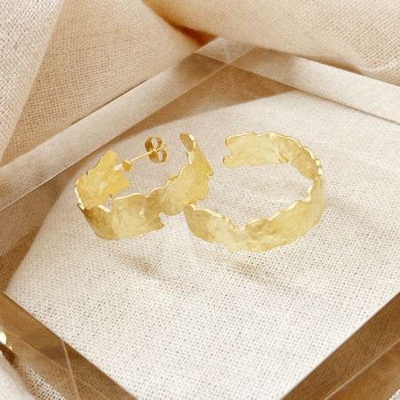 22k gold plated Circle Hoop earring, Brass Handmade jewelry, Wholesale jewelry
