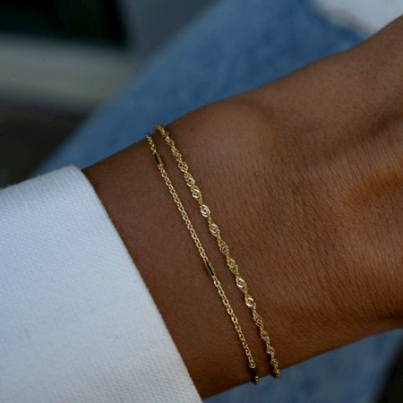 Two Delicate Bracelets Set, Dainty Bracelet Set, Two Minimalist Bracelets