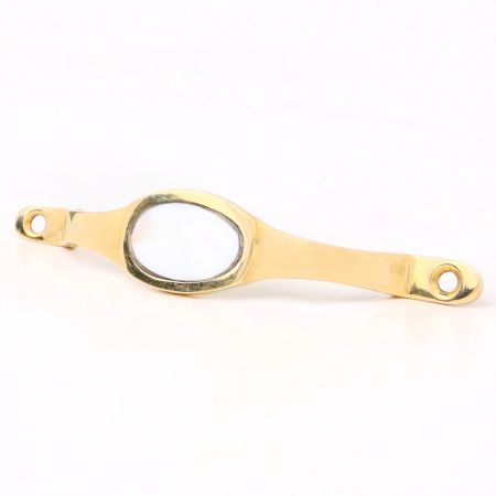 Golden White Mother of Pearl Brass Cabinet Door Handle