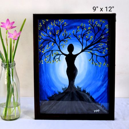 Women Empowerment – Watercolor Silhouette Illustration on Paper by Artist Dimpana | 9 x 12 Inches