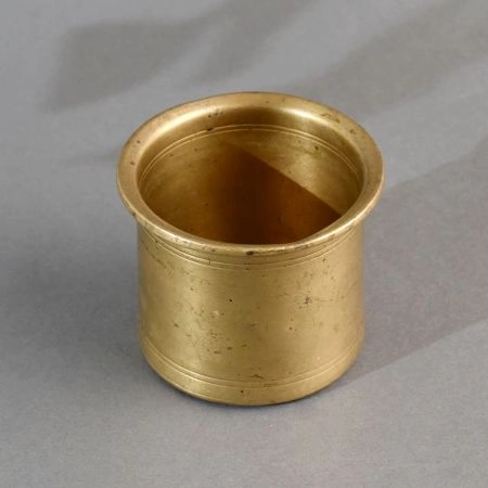 Plain Panchpatra Brass Water Pot for Hindu Rituals
