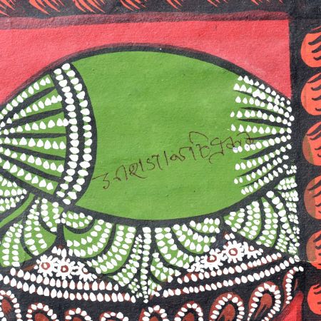 Traditional Odisha Pattachitra Painting on Cloth Depicting the Ramayana Story by Artist Sahajan Chitrakar