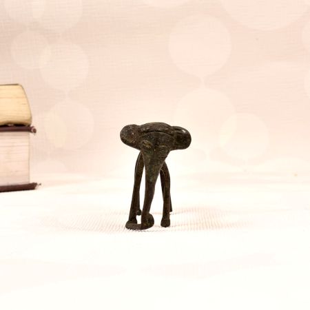 Handmade Finest Brass Long Elephant Statue in Folk Art