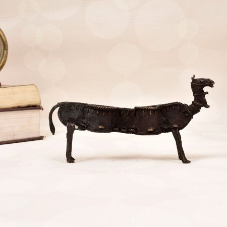 Indian Traditional Brass Dhokra Art Camel Statue in Vintage Finish