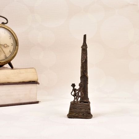 Vintage Finish Handmade Brass Tribal Art Stand for Decoration
