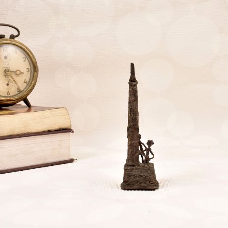 Vintage Finish Handmade Brass Tribal Art Stand for Decoration