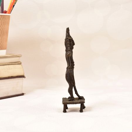 Handmade Folk Brass Tribal Lord Shiva Statue for Decoration