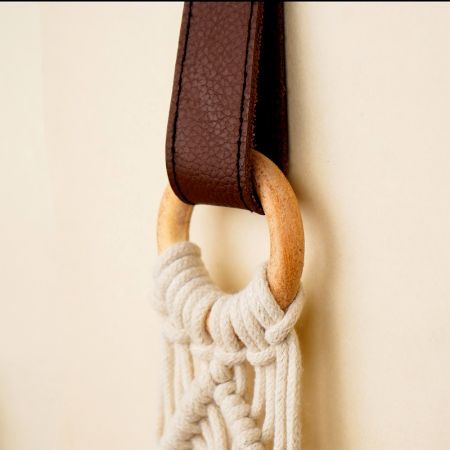 Handmade Leather Loop Pull with Brass Rivet – Dark Brown-Pack of 6