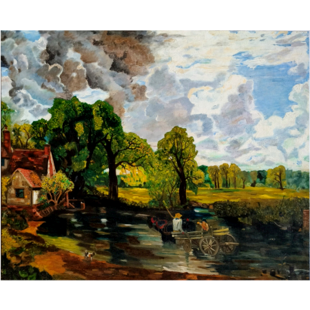 The Hay Wain – Oil on Canvas by Artist B. Manikanta