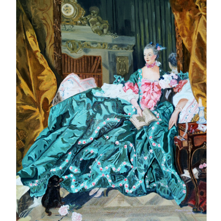 Madame De Pompadour – Oil on Canvas by Artist B. Manikanta
