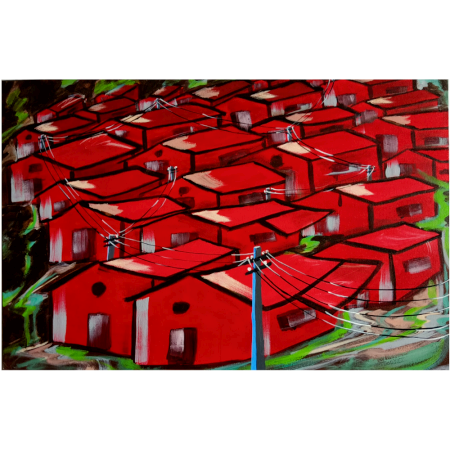 Cityscape – Urban Rhythms | Oil on Canvas by Artist B. Manikanta