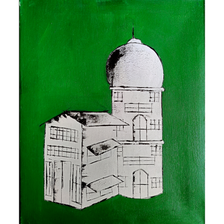 Cityscape – Dome of Silence | Oil on Canvas by Artist B. Manikanta