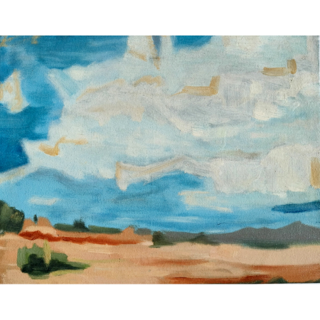 Romantic Landscape – Soft Horizons | Oil on Canvas by Artist B. Manikanta