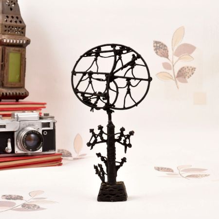 Handmade Vintage Brass Tribal Statue of Tree of Life for Decor