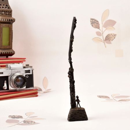 Handmade Vintage Brass Tribal Statue of Tree of Life for Decor