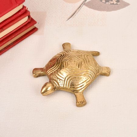 Vintage Finest Brass Indian Turtle Yantra for Prayer Room