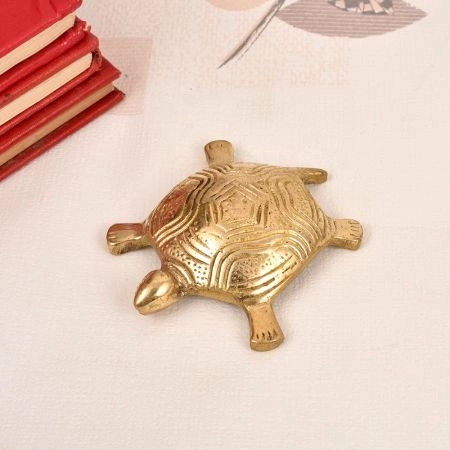 Vintage Finest Brass Indian Turtle Yantra for Prayer Room