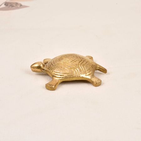 Vintage Finest Brass Indian Turtle Yantra for Prayer Room