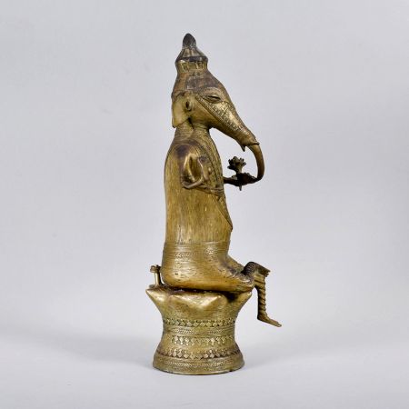 Handmade Tribal Lord Ganesha Brass Statue for Prayer Room