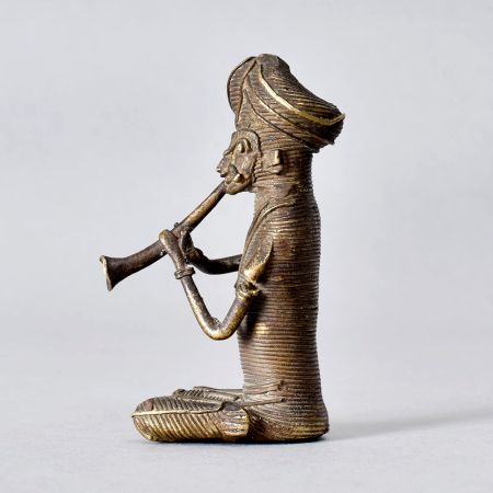 Vintage High-Quality Tribal Brass Man Statue for Decoration