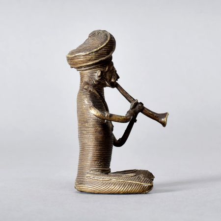 Vintage High-Quality Tribal Brass Man Statue for Decoration