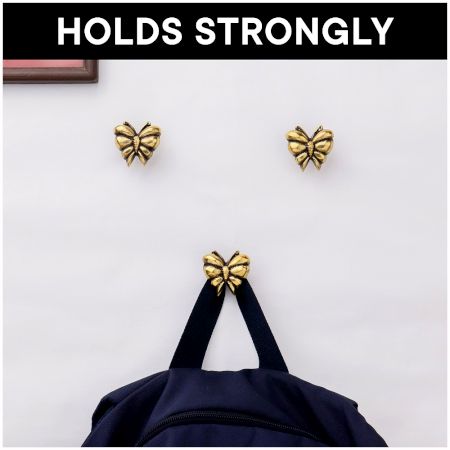 Antique Brass Butterfly Wall Hooks-3 Pieces