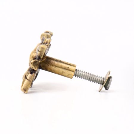 Antique Brass Rose Drawer Knob