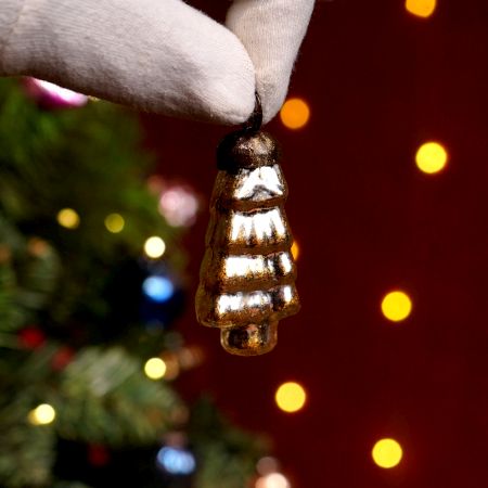 25 Pieces Handmade Multi-Coloured Distressed Glass Christmas Ornament