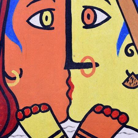 Harmony of Divine Faces Canvas on Board Painting