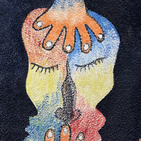 Silent Connection Multicolor Canvas on Board Painting