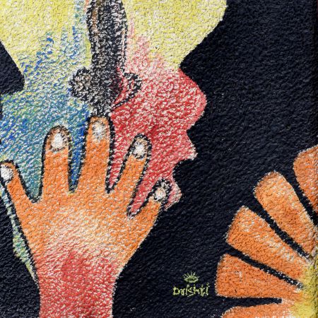 Silent Connection Multicolor Canvas on Board Painting