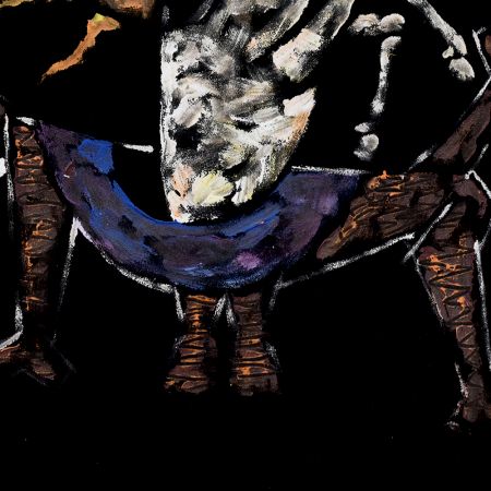 Dual Force of Nature Acrylic on Velvet Painting
