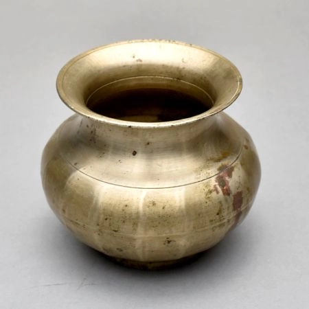 Sturdy Handmade Brass Holy Water Pot Lota for Hindu Rituals