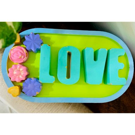 Love Cemented Plate for Home Decor