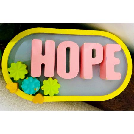 Hope Cemented Plate for Home Decor