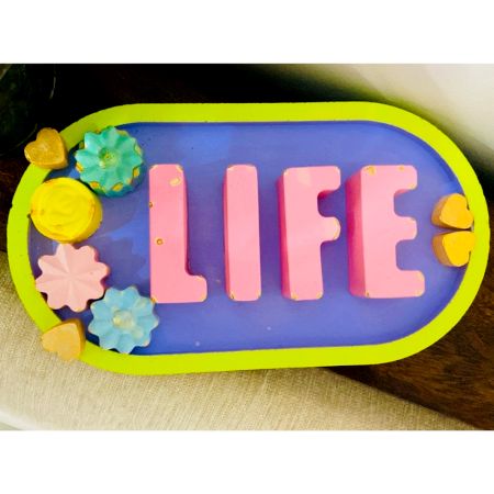 Life Cemented Plate for Home Decor
