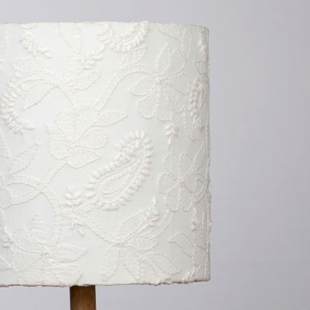 White Chikankari Pendant Lampshade