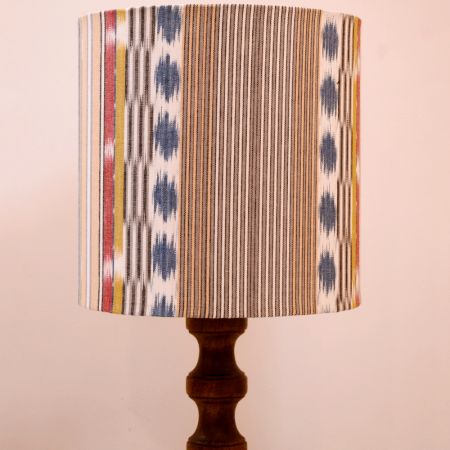 Multicolour Ikat Drum Lampshade