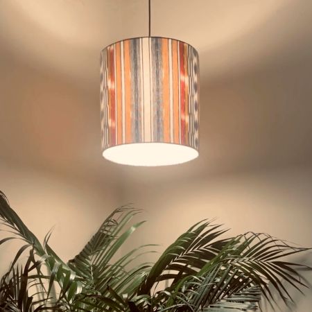 Multicolour Ikat Drum Lampshade