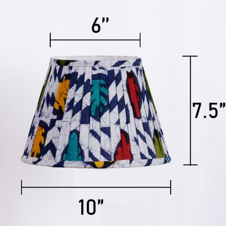 Multicolour Batik Pleated Empire Lampshade Small