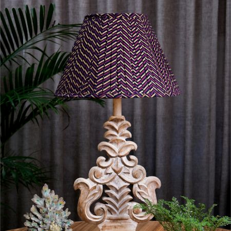 Chevron Block Print Pleated Empire Lampshade