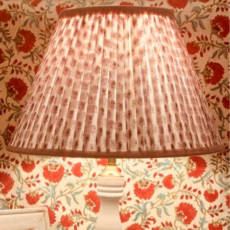 Pink Paisley Empire Lampshade Medium Size