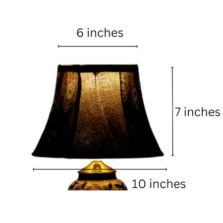 Plume Blue Ikat Bell Lampshade