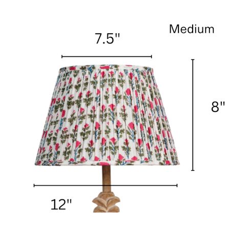 White Pink Block Print Empire Lampshade