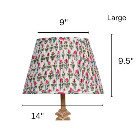 White Pink Block Print Empire Lampshade