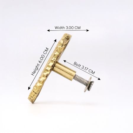 Golden Brass Seahorse Cabinet Knob