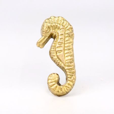 Golden Brass Seahorse Cabinet Knob