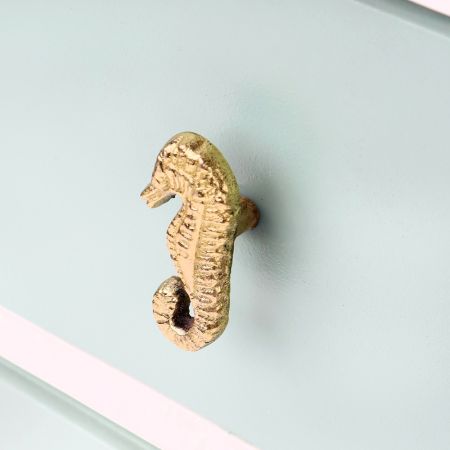 Golden Brass Seahorse Cabinet Knob