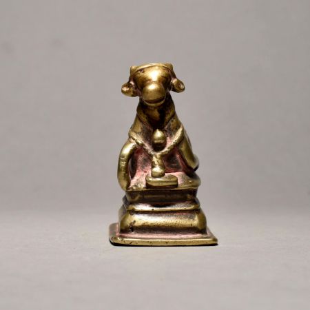 Bull (Nandi) in Sitting Pose Of Brass Material