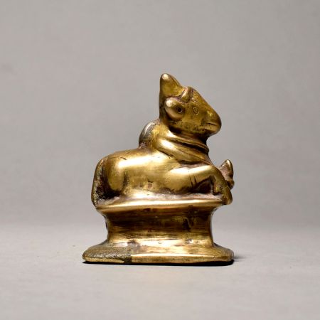 Brass Lord Shiva Vahan Nandi Bull for Prayer Room
